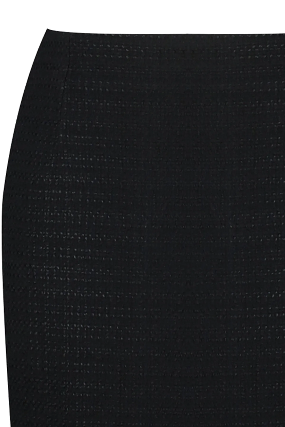 Trendyol Collection  Schwarzer Minirock mit Tweed-Stoff - Gerader Schnitt, Bleistifttyp - TWOAW24ET00273