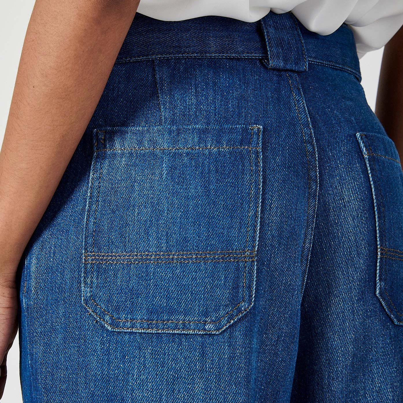 BRINA  Jean bleu taille haute femme