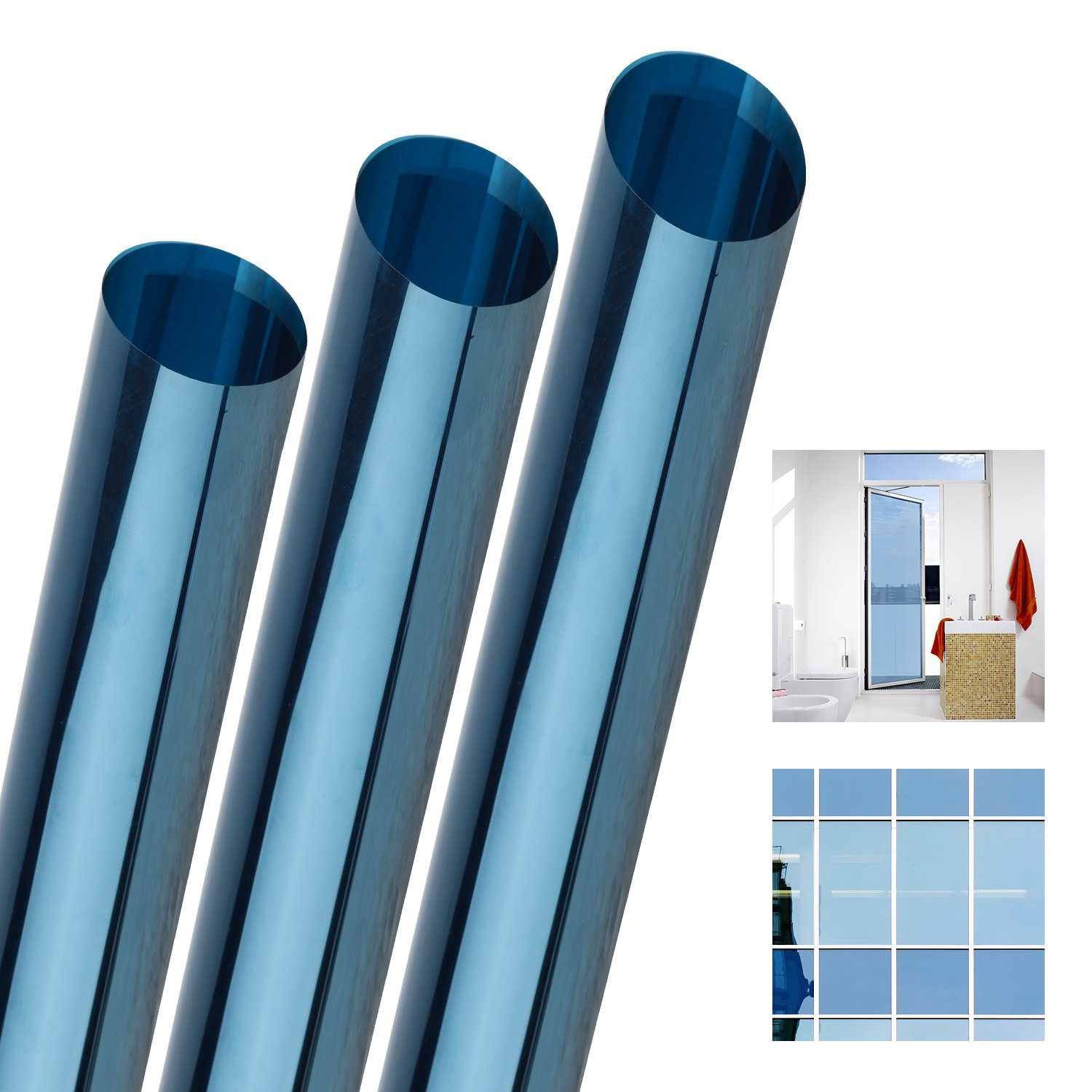 Fensterfolie Sichtschutzfolie Fensterfolie Spiegelfolie Selbstklebender Sonnenschut, Gimisgu