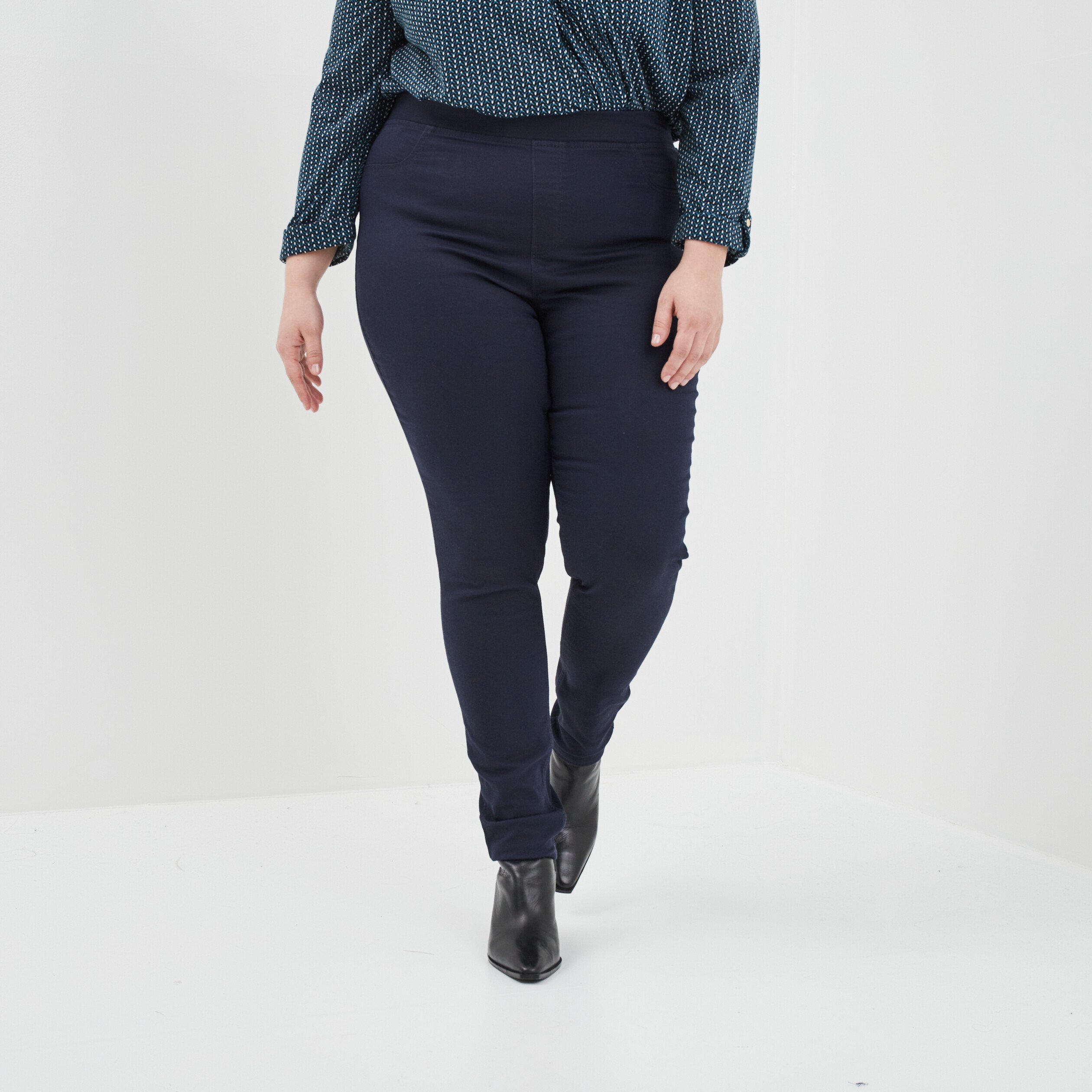 Jegging bleu marine femme grande taille | La Halle