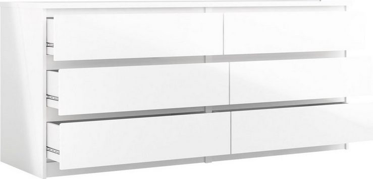 Home affaire Kommode Naia, Elegante und moderne Kommode mit 6 geräumige Schubladen