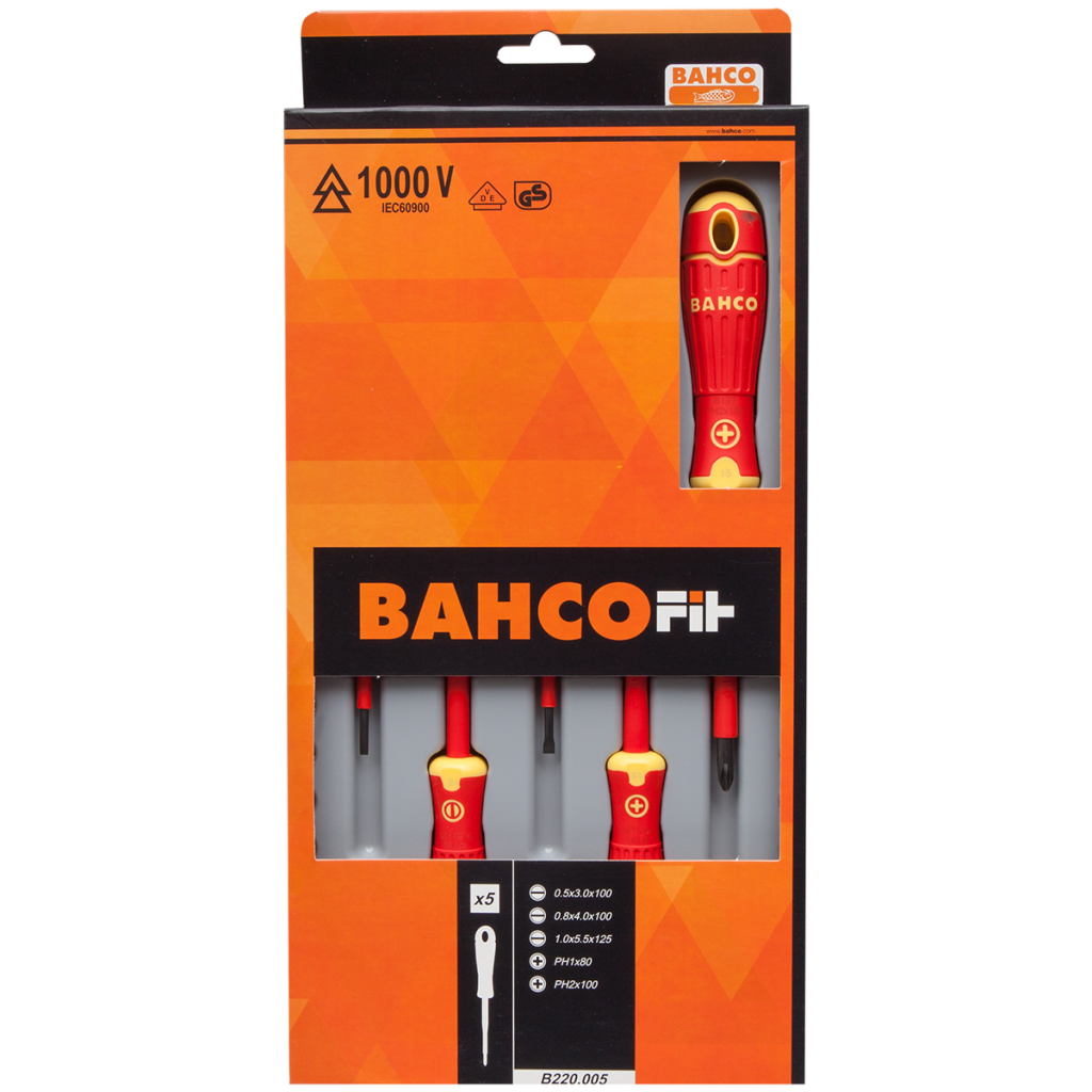 Juego de destornilladores Bahco B220.005, 5 piezas