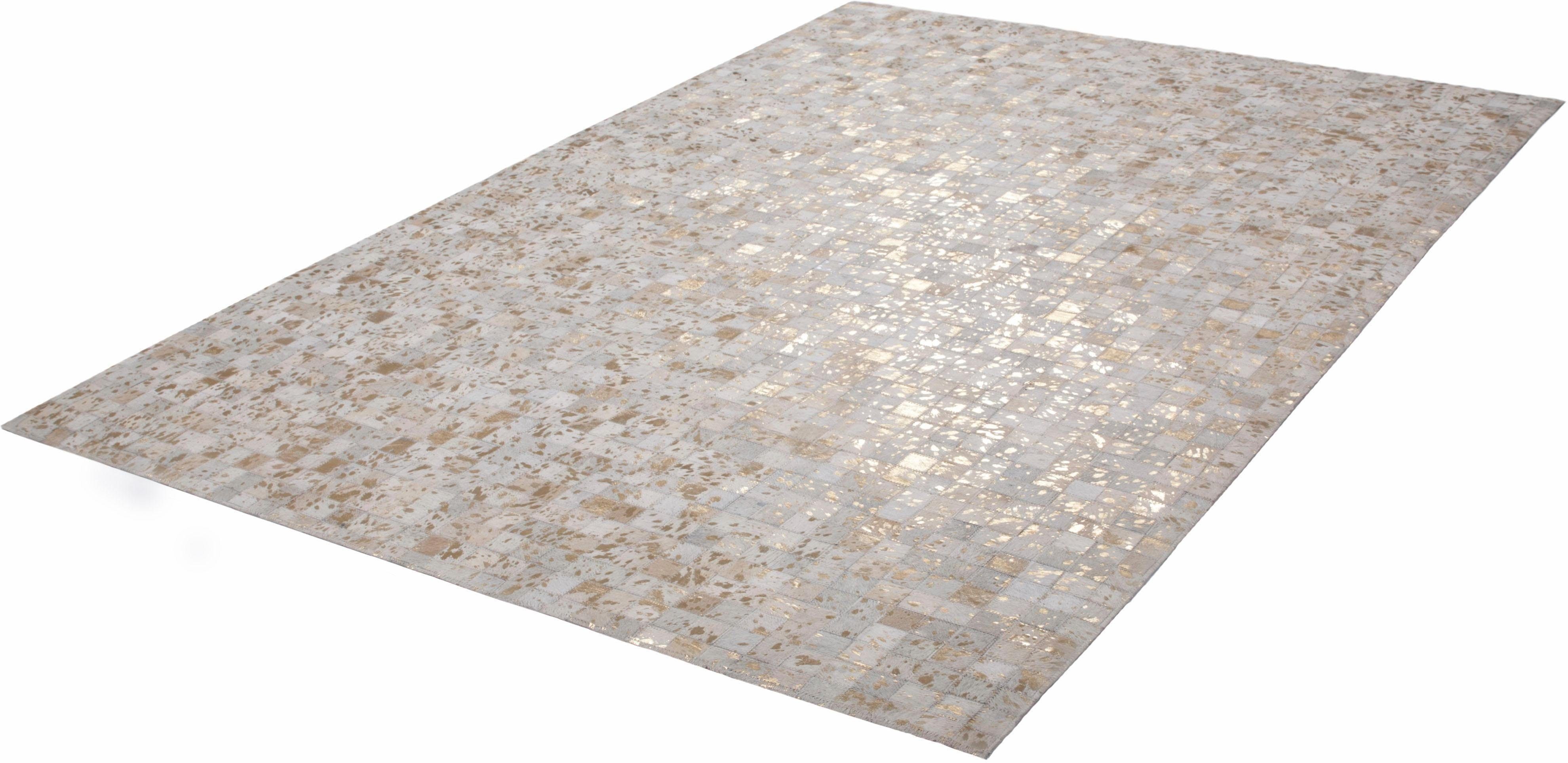 Fellteppich Audra 100, calo-deluxe, rechteckig, Höhe: 8 mm, echtes Rinderfell, Wohnzimmer