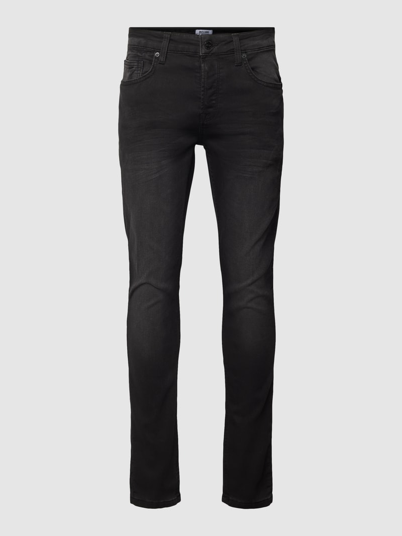 Jeans im 5-Pocket-Design Modell 'LOOM' in schwarz