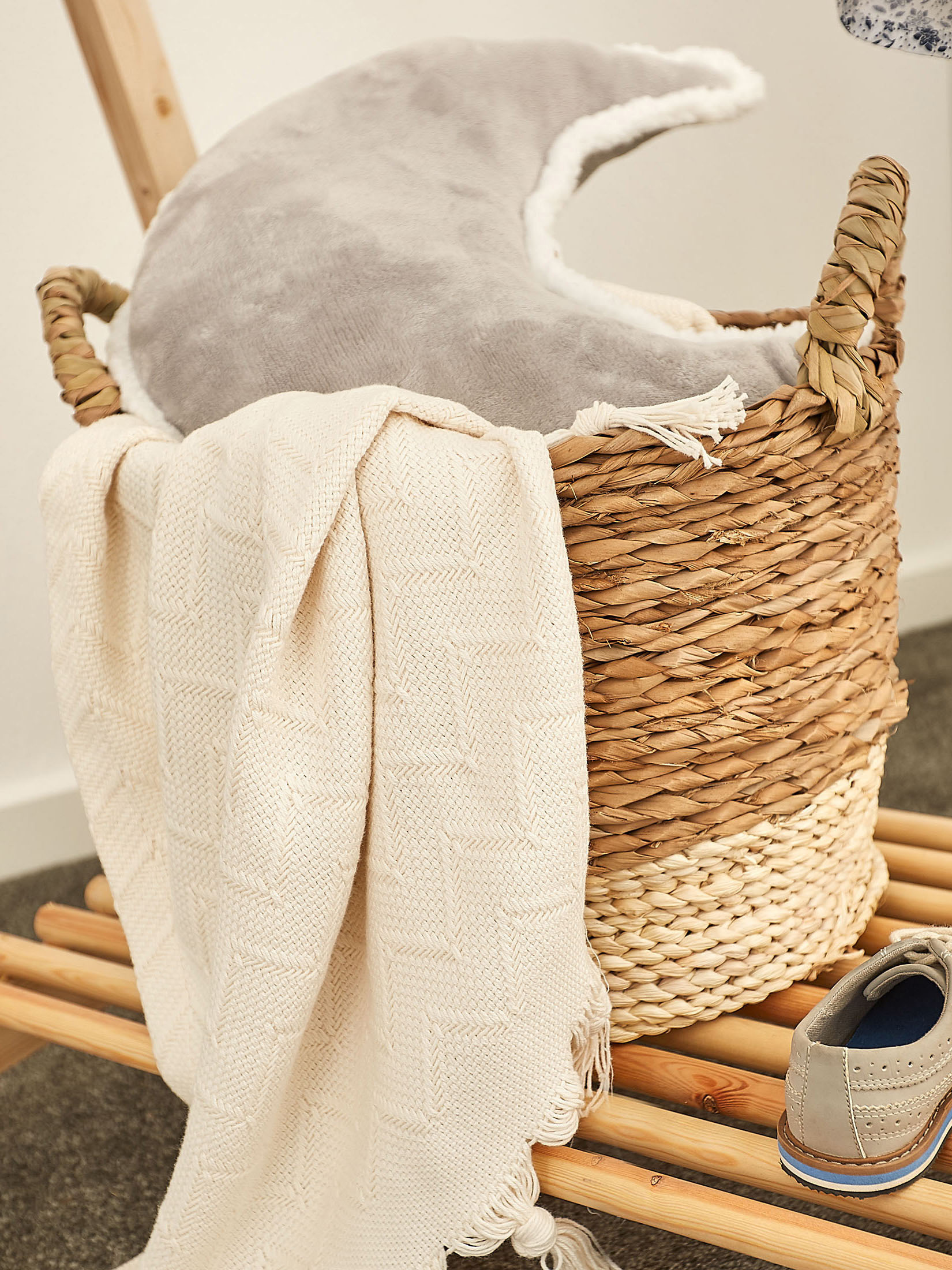 Basket Rush Korb, Weiss/Natur