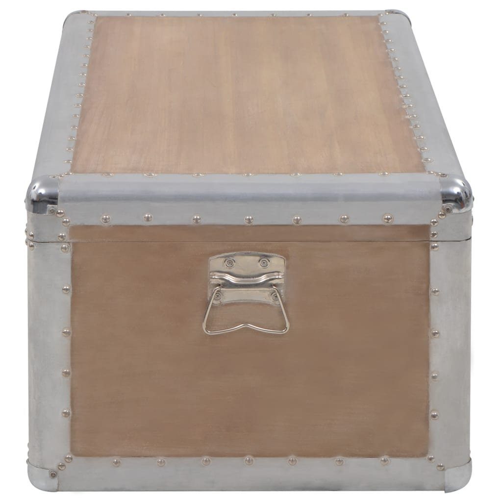 vidaXL Aufbewahrungsbox Aufbewahrungsbox Tannenholz Massiv 91x52x40 cm Braun