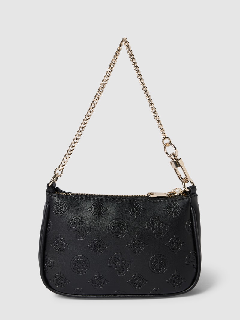 Micro Bag mit Label-Detail in schwarz