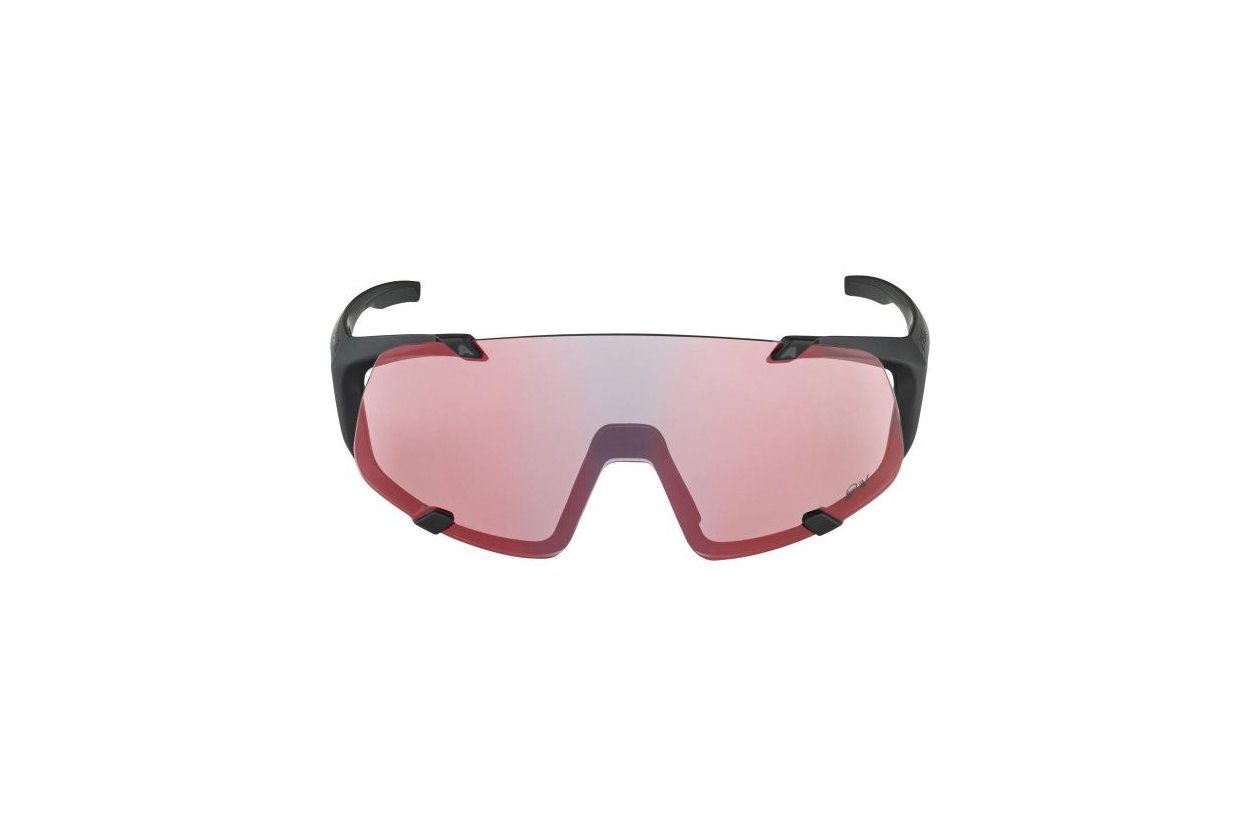 Alpina Hawkeye S QV black matt / rainbow mirror lens
