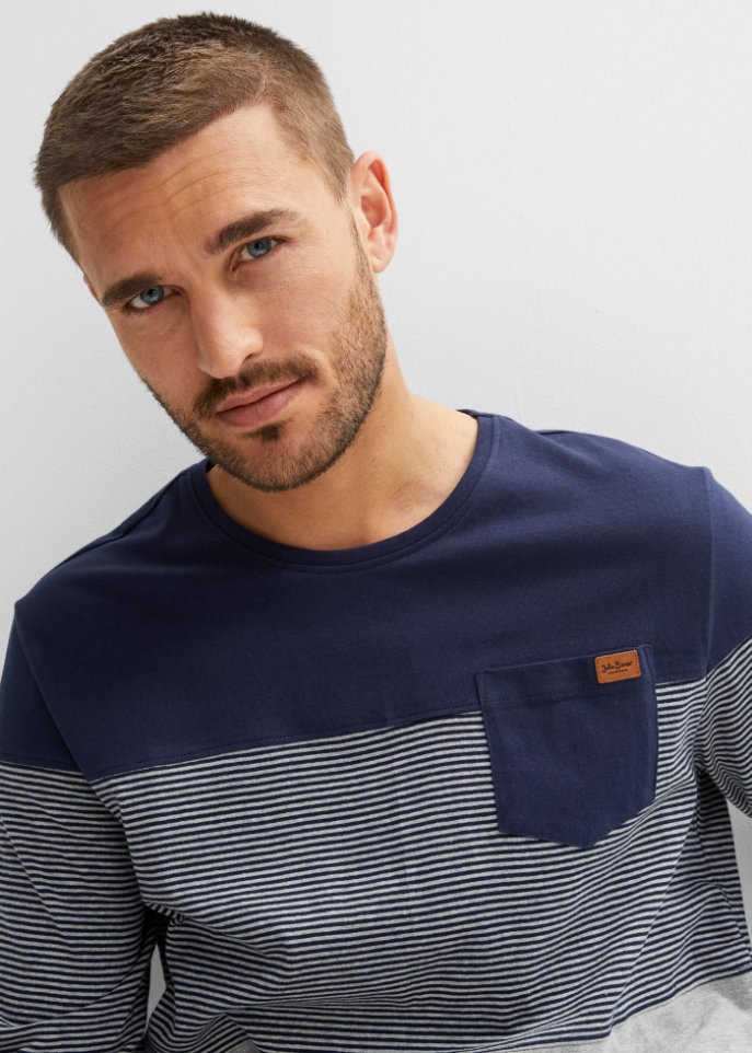 Langarmshirt mit Colourblocking