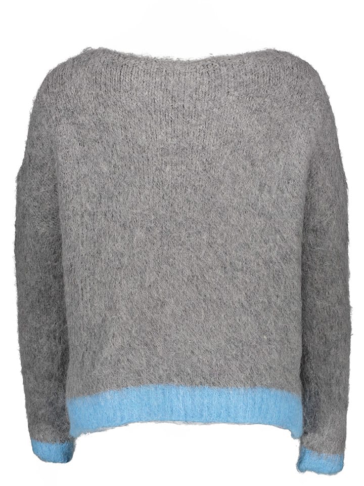 miss goodlife Pullover in Grau/ Hellblau günstig kaufen
