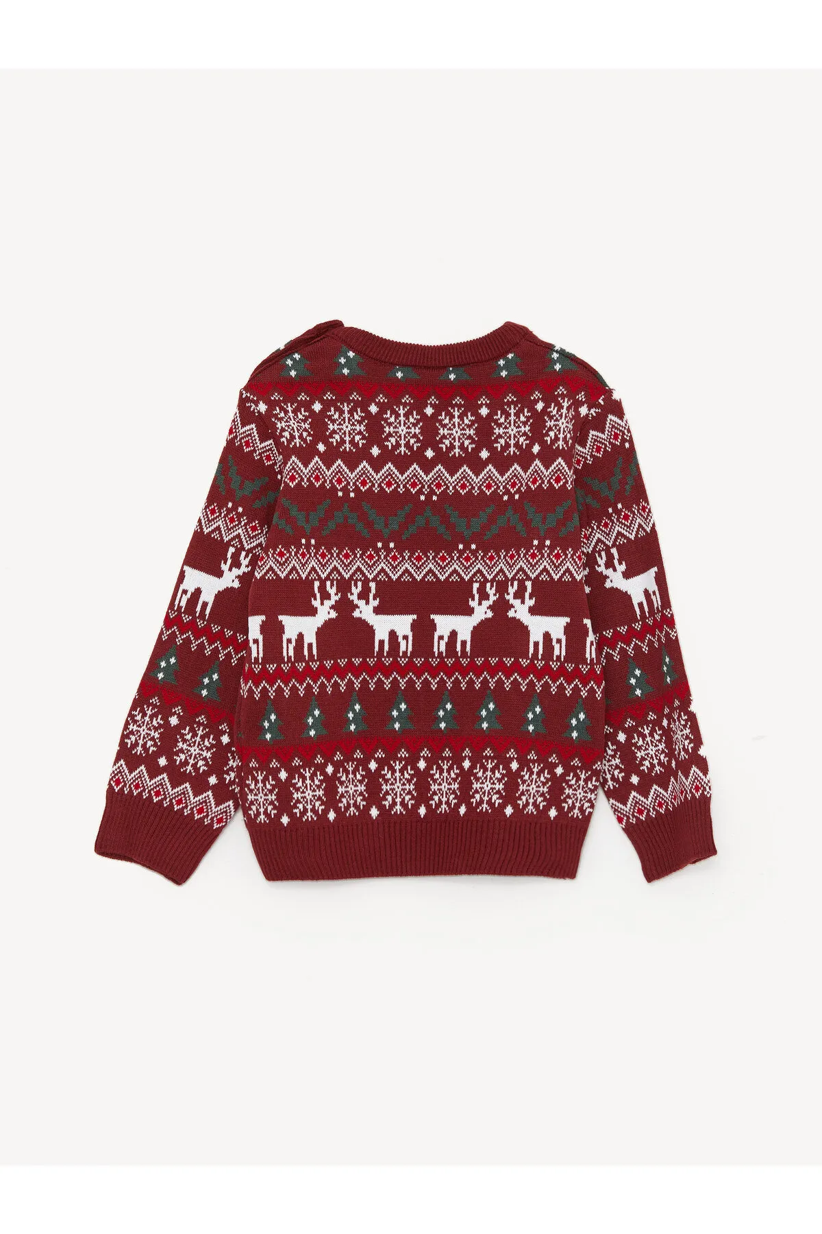 LC Waikiki  Langarm-Strickpullover für Babys mit Rundhalsausschnitt und Neujahrsmotiv