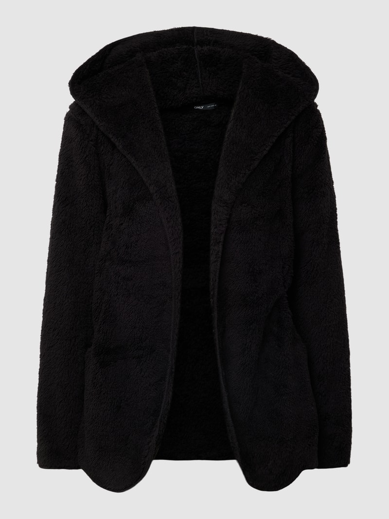 Sweatjacke mit offener Vorderseite Modell 'CONTACT' in schwarz