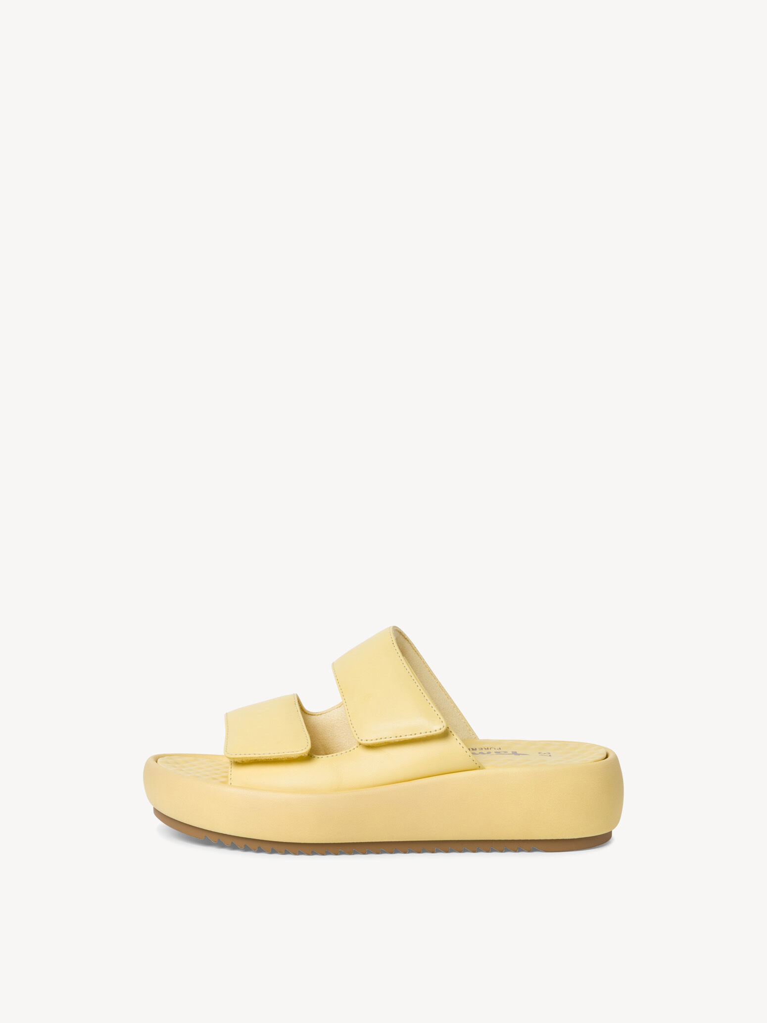 Mule en cuir - jaune