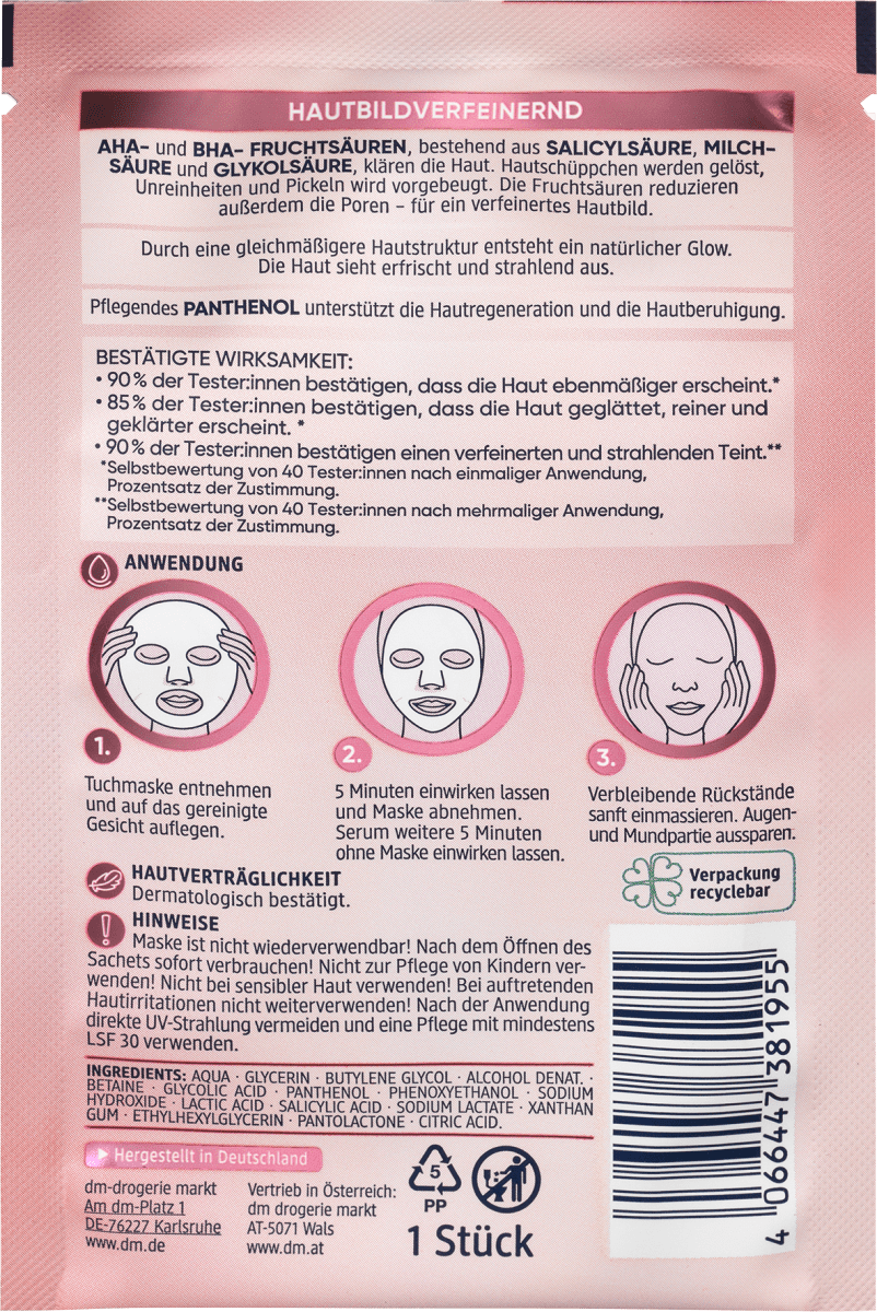 Tuchmaske AHA & BHA, 1 St