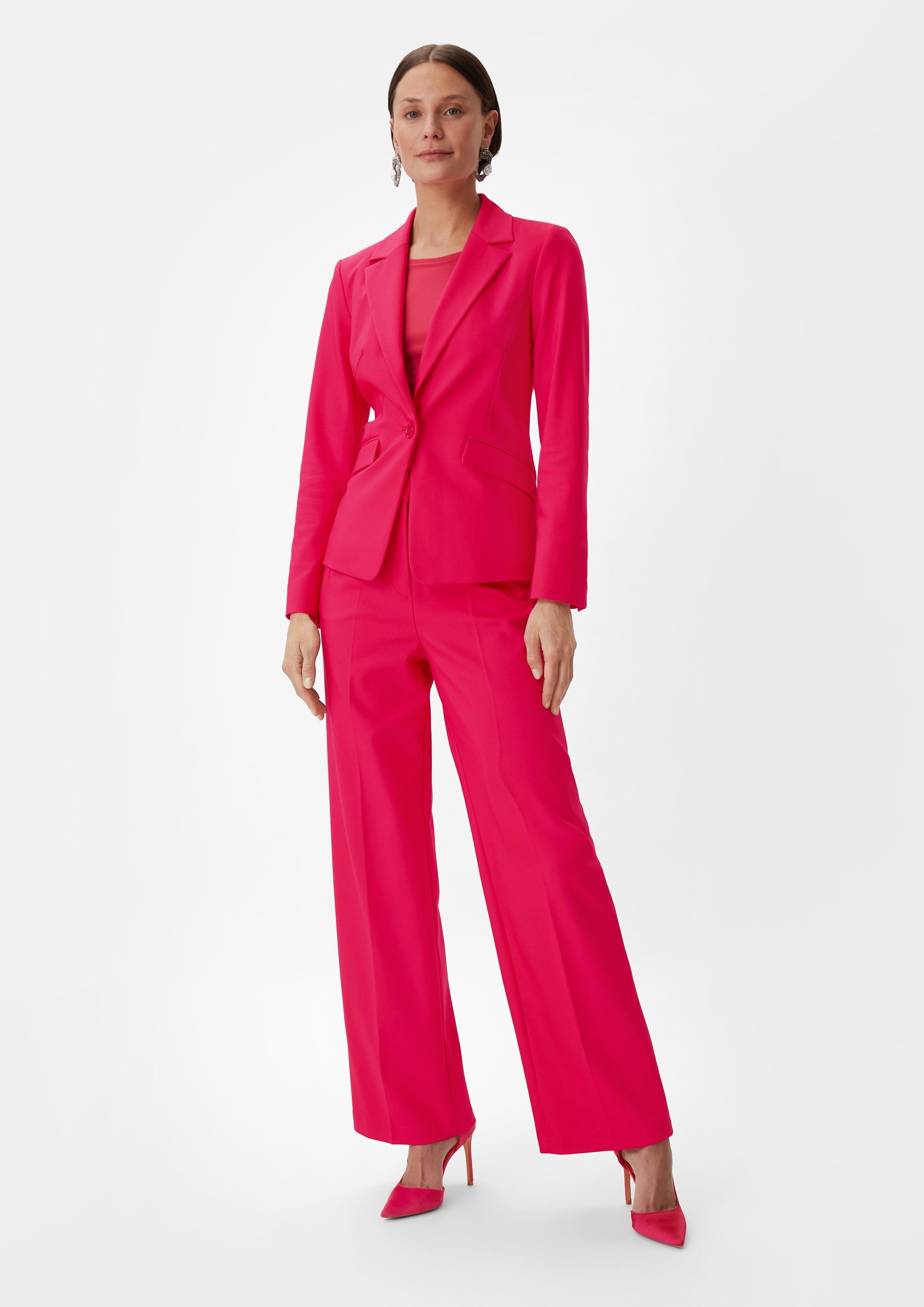 Blazer aus Baumwollmix - pink