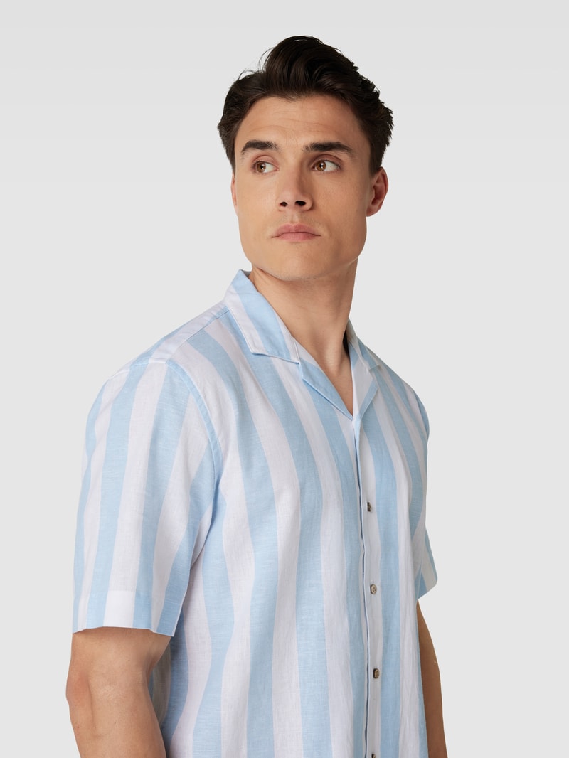 Freizeithemd mit Streifenmuster in bleu