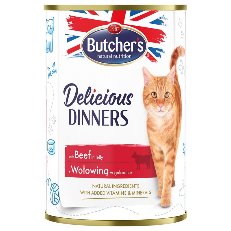 Sparpaket Butcher's Delicious Dinners Katze 48 x 400 g | bitiba %