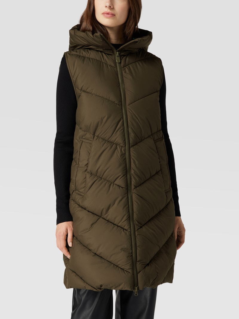 Steppweste mit Kapuze Modell 'JULIET' in khaki