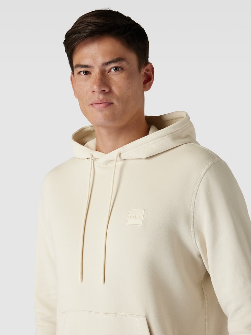 Hoodie mit Känguru-Tasche Modell 'WETALK' in sand
