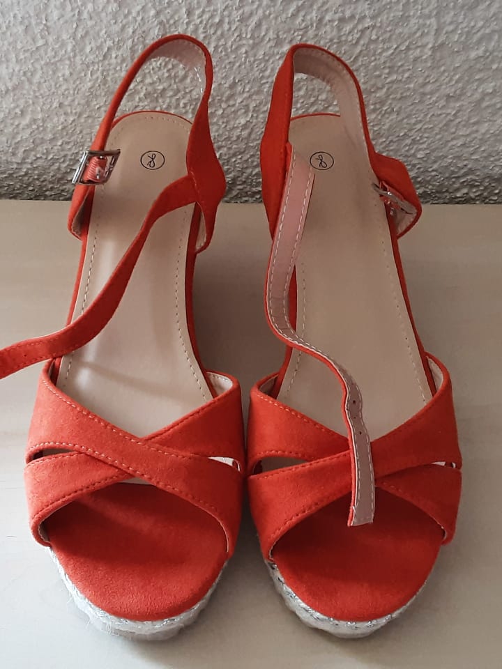 Foreverfolie Keilsandaletten in Rot günstig kaufen 41