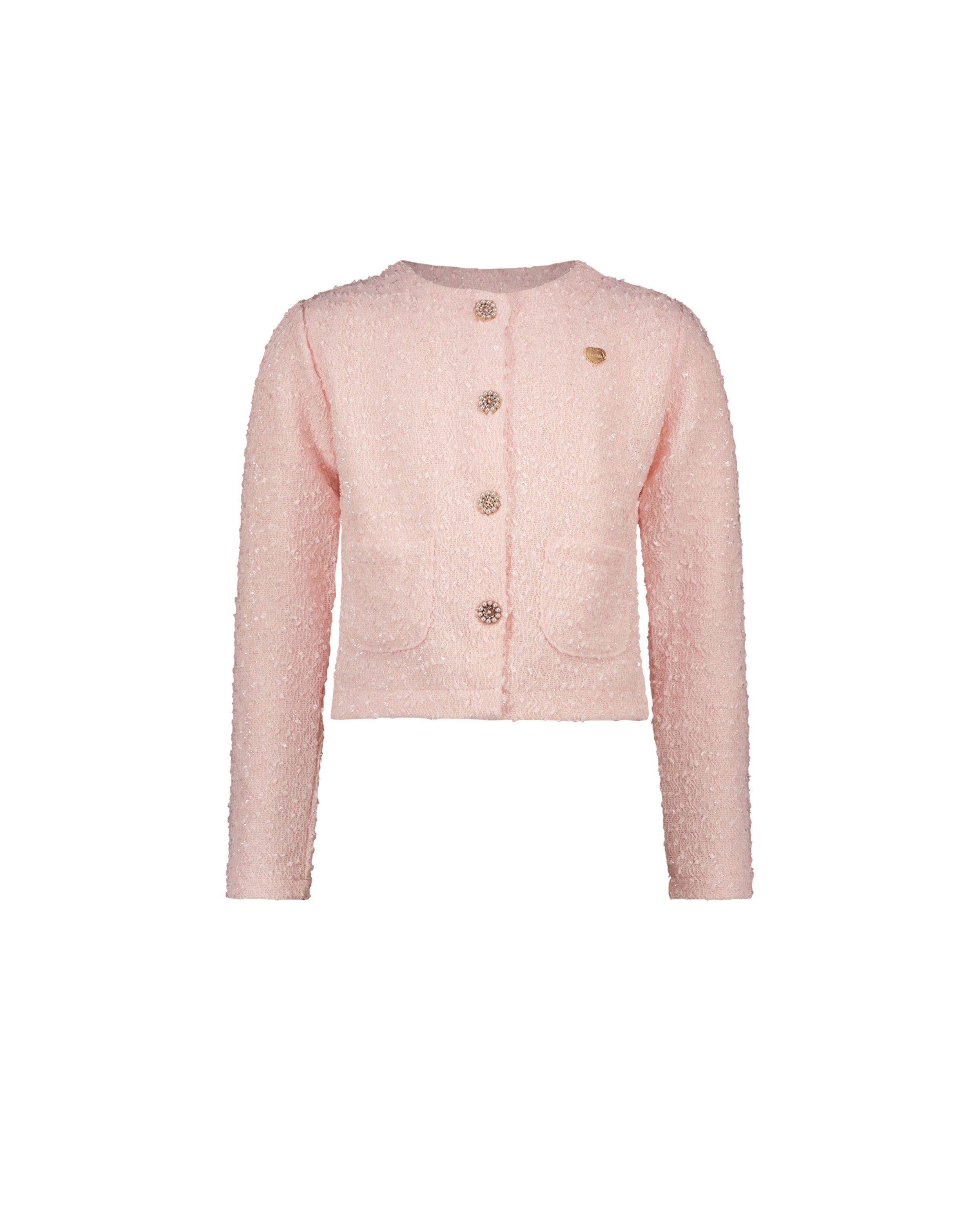 Cardigan texturat Le Chic, roz deschis pentru ocazii speciale