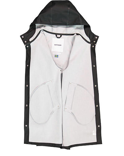STUTTERHEIM, Regenmantel, PVC wasserdicht, schwarz