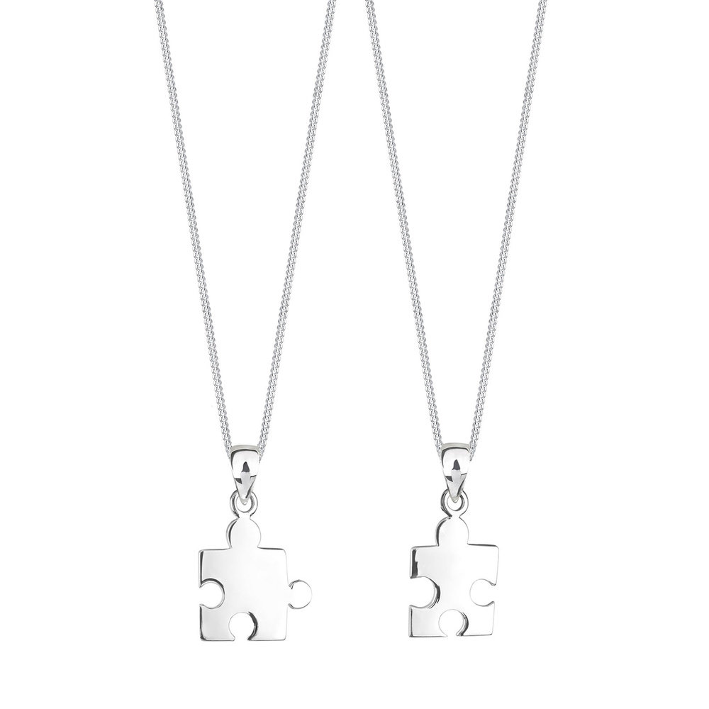 Elli Elli Collier Femmes Pendentif pièce de puzzle Set Partenaire Lien en argent sterl collier