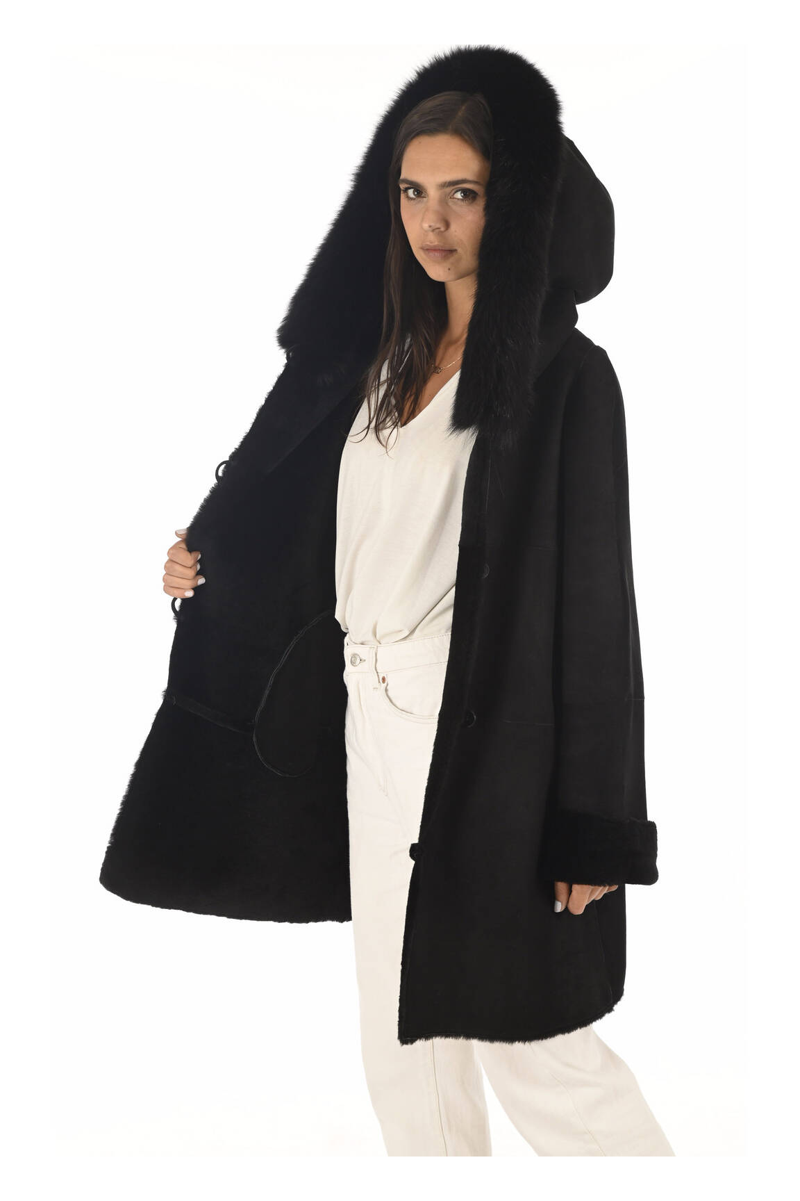 La Canadienne Manteaux Longs Femme couleur noir