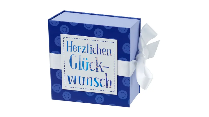 HERGO Geschenkschachtel Herzlicher Glückwunsch, groß