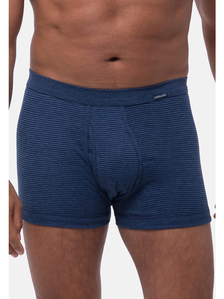 Ammann Retro Short / Pant Jeans Feinripp in Blau günstig kaufen