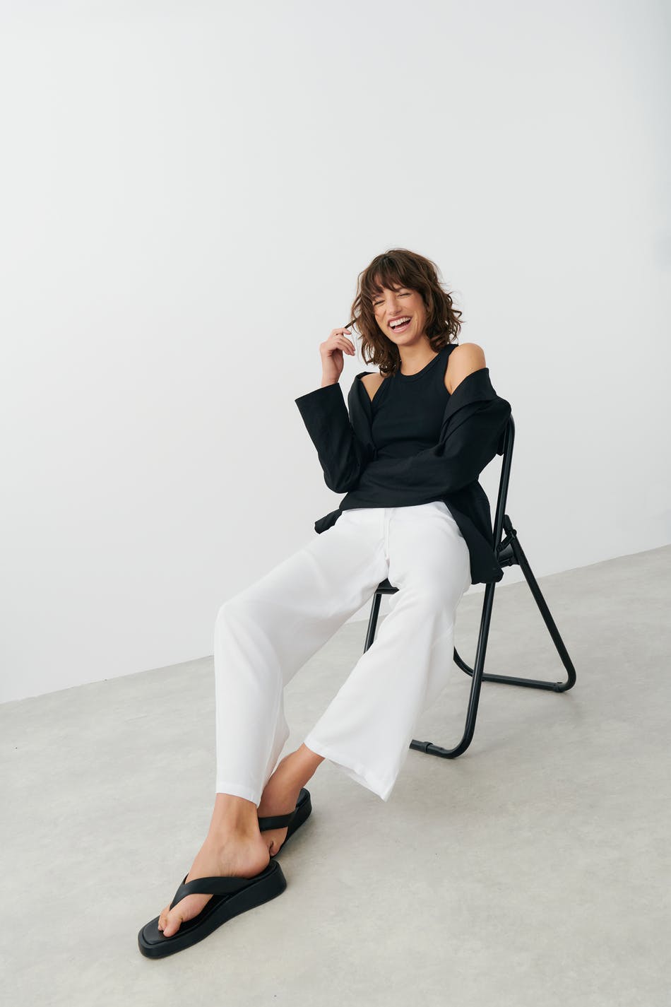 Linen mix trousers