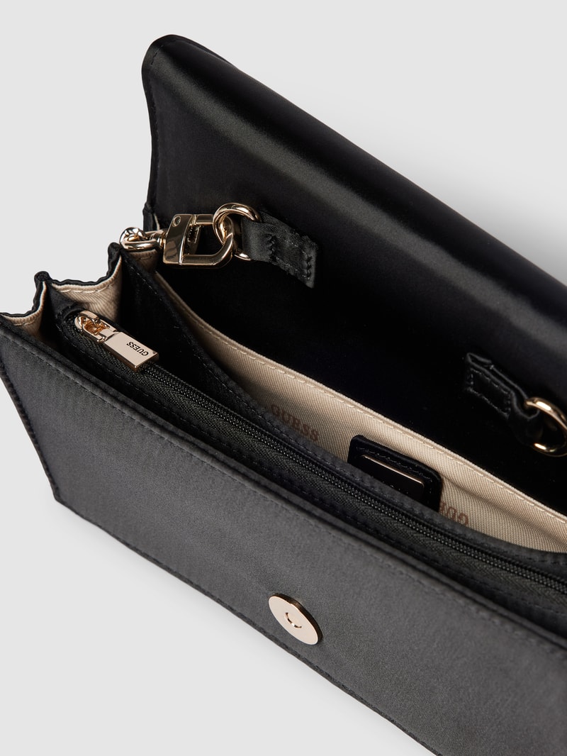 Umhängetasche mit Label-Details Modell 'GLAMOUR' in schwarz