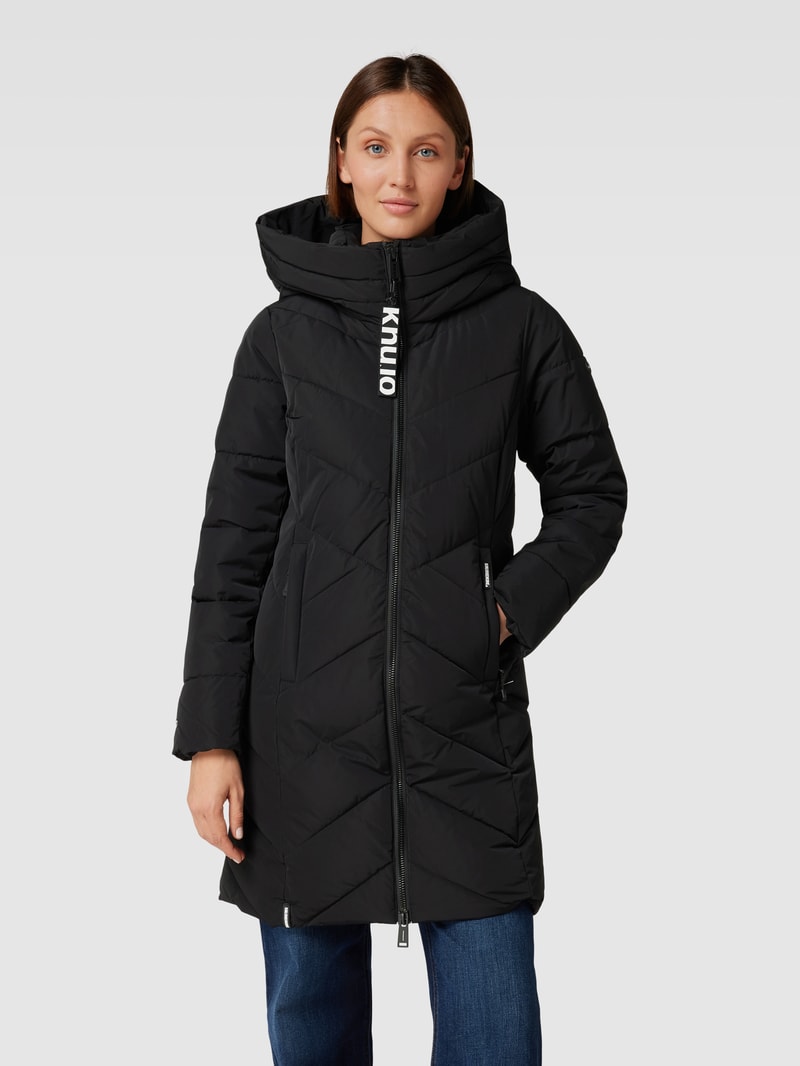 Steppjacke mit Kapuze Modell 'FORMIN' in schwarz