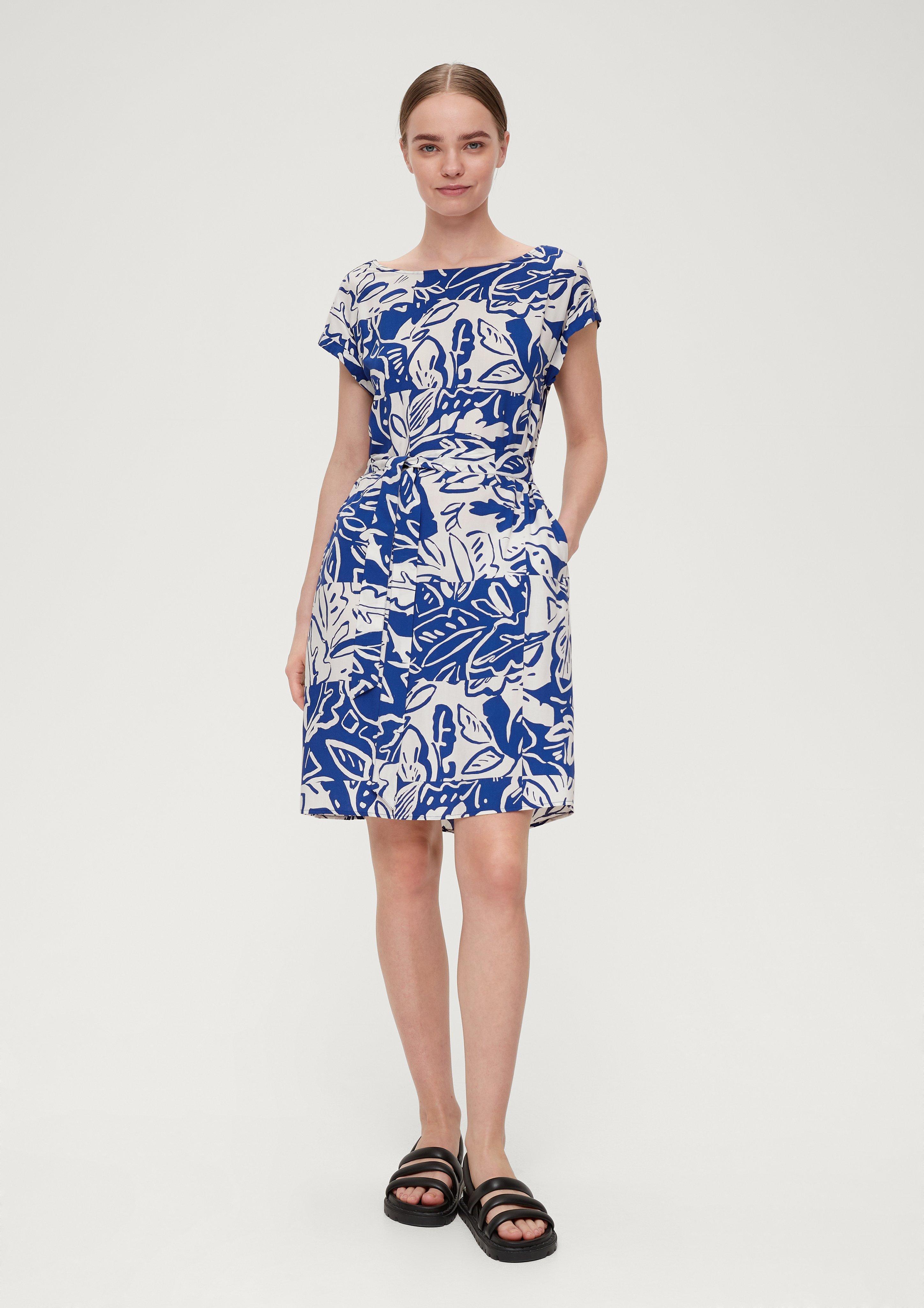 Kleid mit Bindeband aus Viskose  2131810-56A0
