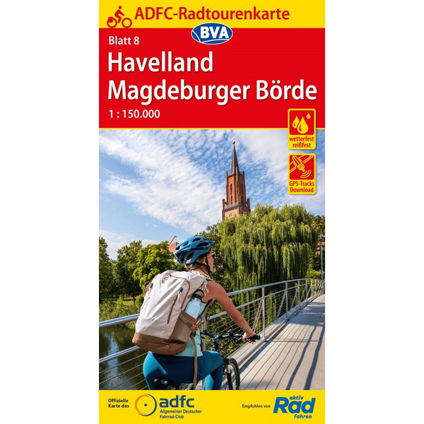 ADFC-RADTOURENKARTE 8 HAVELLAND MAGDEBURGER BÖRDE 1:150.000 - Fahrradkarte