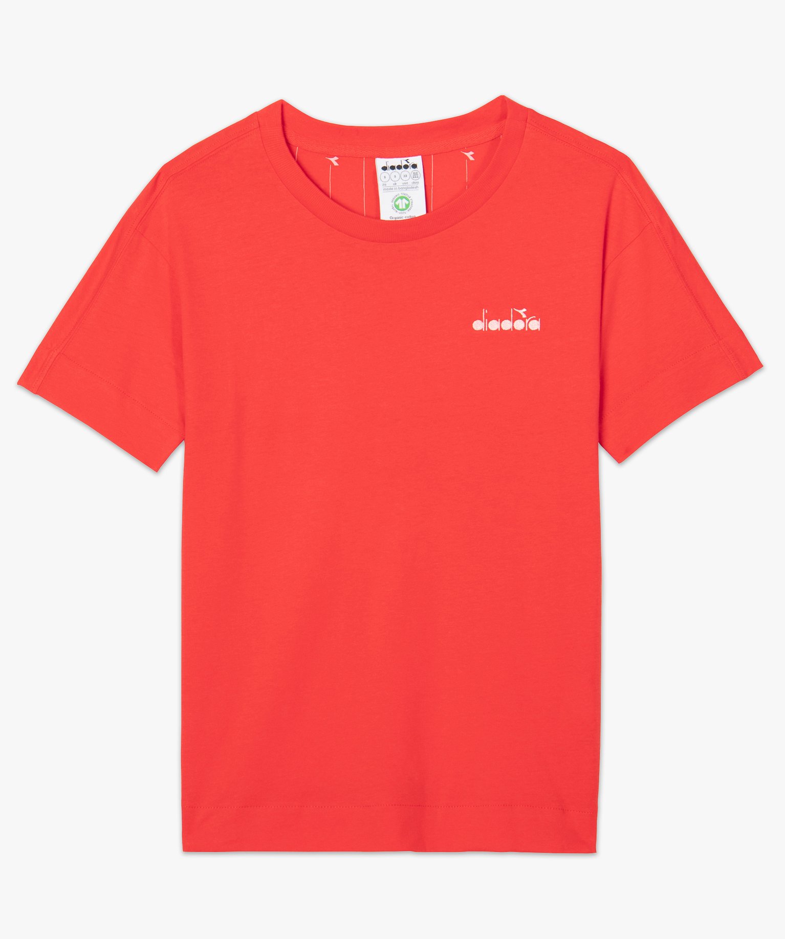 Tee-shirt femme à manches courtes en coton bio - Diadora rouge | GEMO