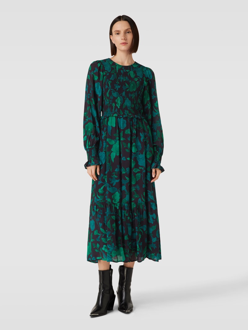 Midikleid mit floralem Muster Modell 'Caro' in grün