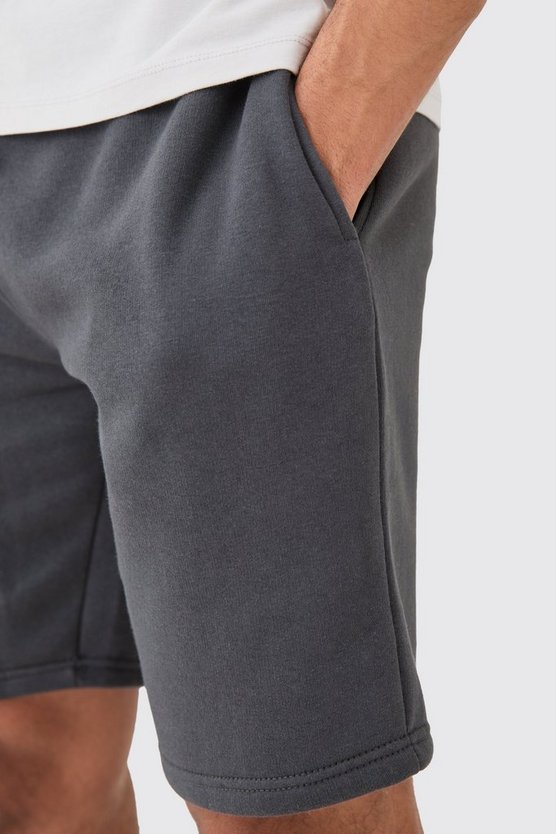 Lockere mittellange Basic Shorts