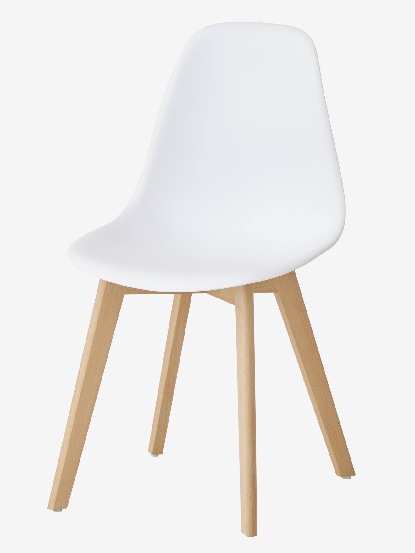 Vertbaudet Kinderstuhl SCANDI, Sitzhöhe 46 cm - weiß/natur