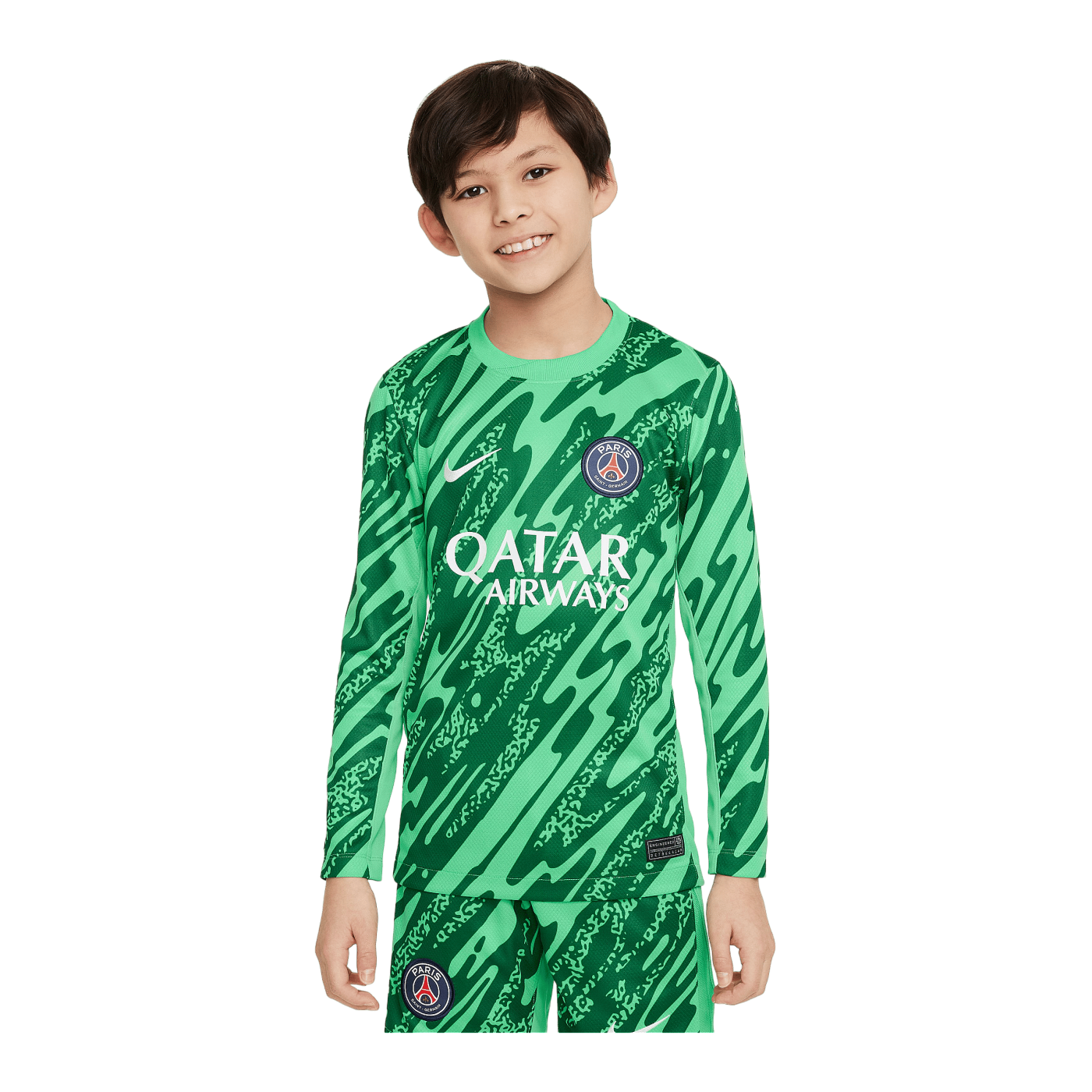 Nike Paris St. Germain Torwarttrikot langarm 2024/2025 Kids Grün F329