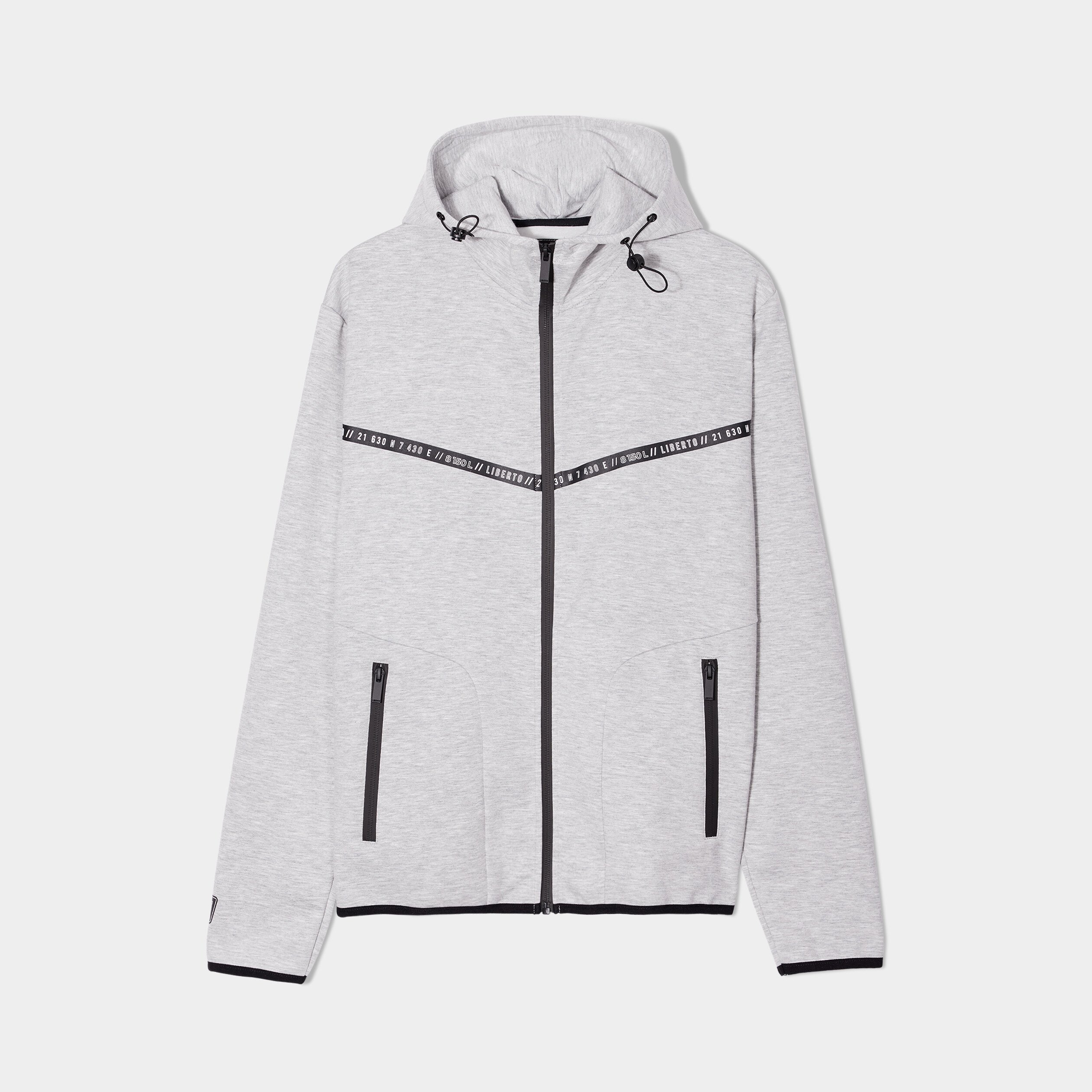 Sweat zippé à capuche Liberto gris homme | La Halle