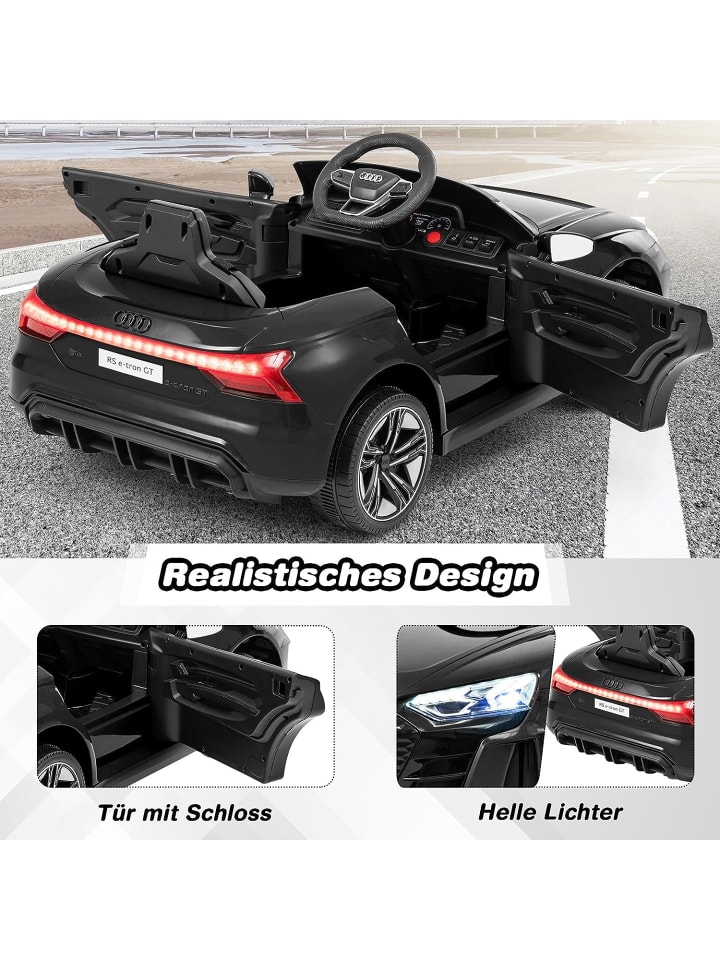COSTWAY 12V Elektroauto Audi RS in Schwarz günstig kaufen 105 cm