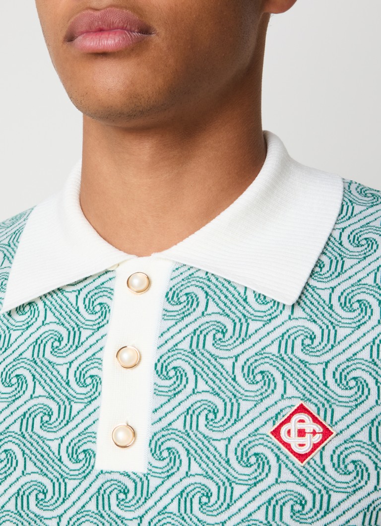 Casablanca Polo majica regularnog kroja od merino vune