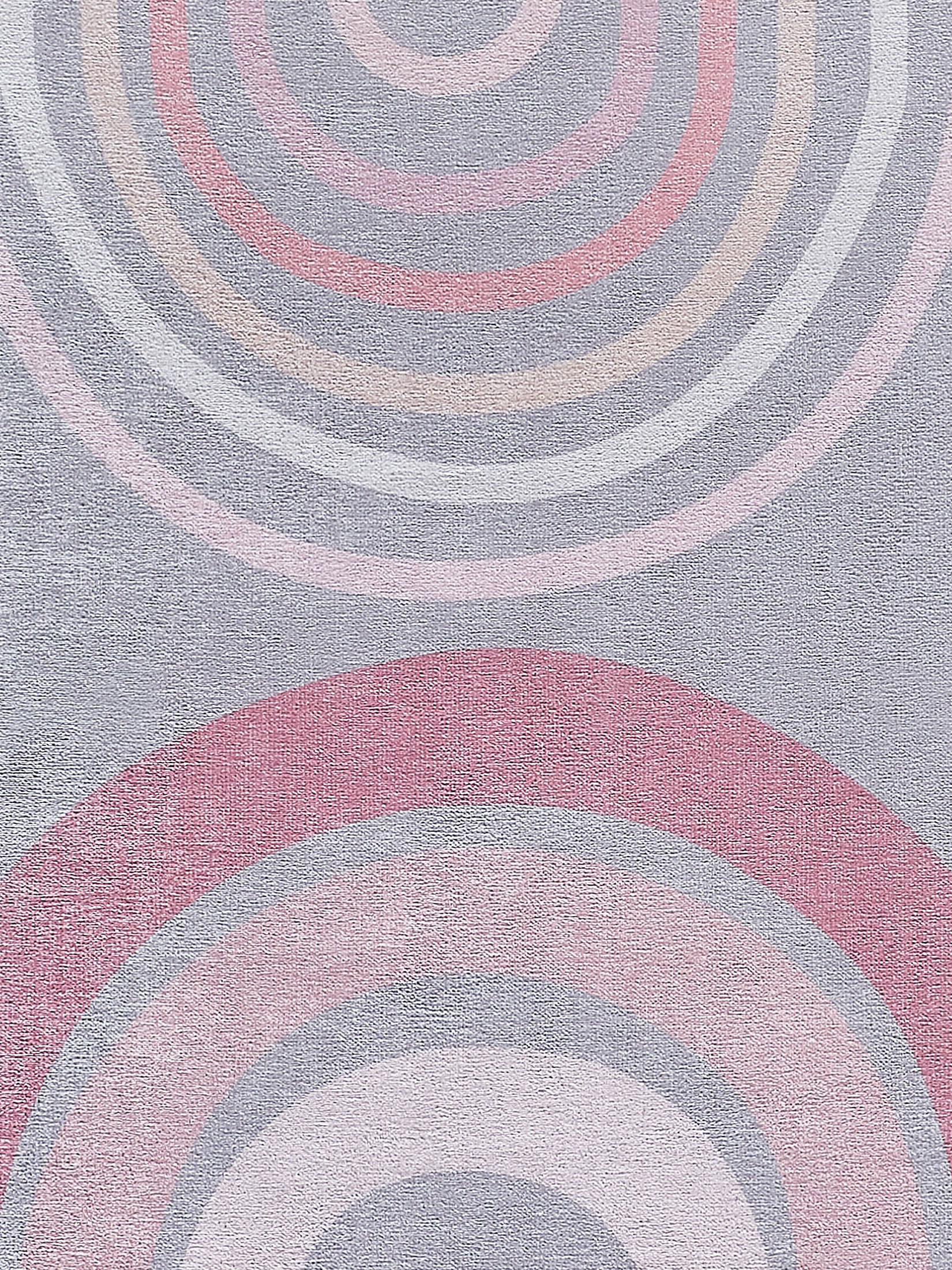 Arcobaleno Moderner Teppich, Grau/Rose