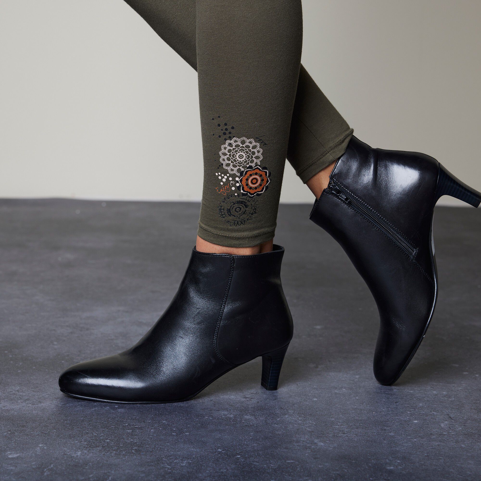 Legging long coton stretch imprimé