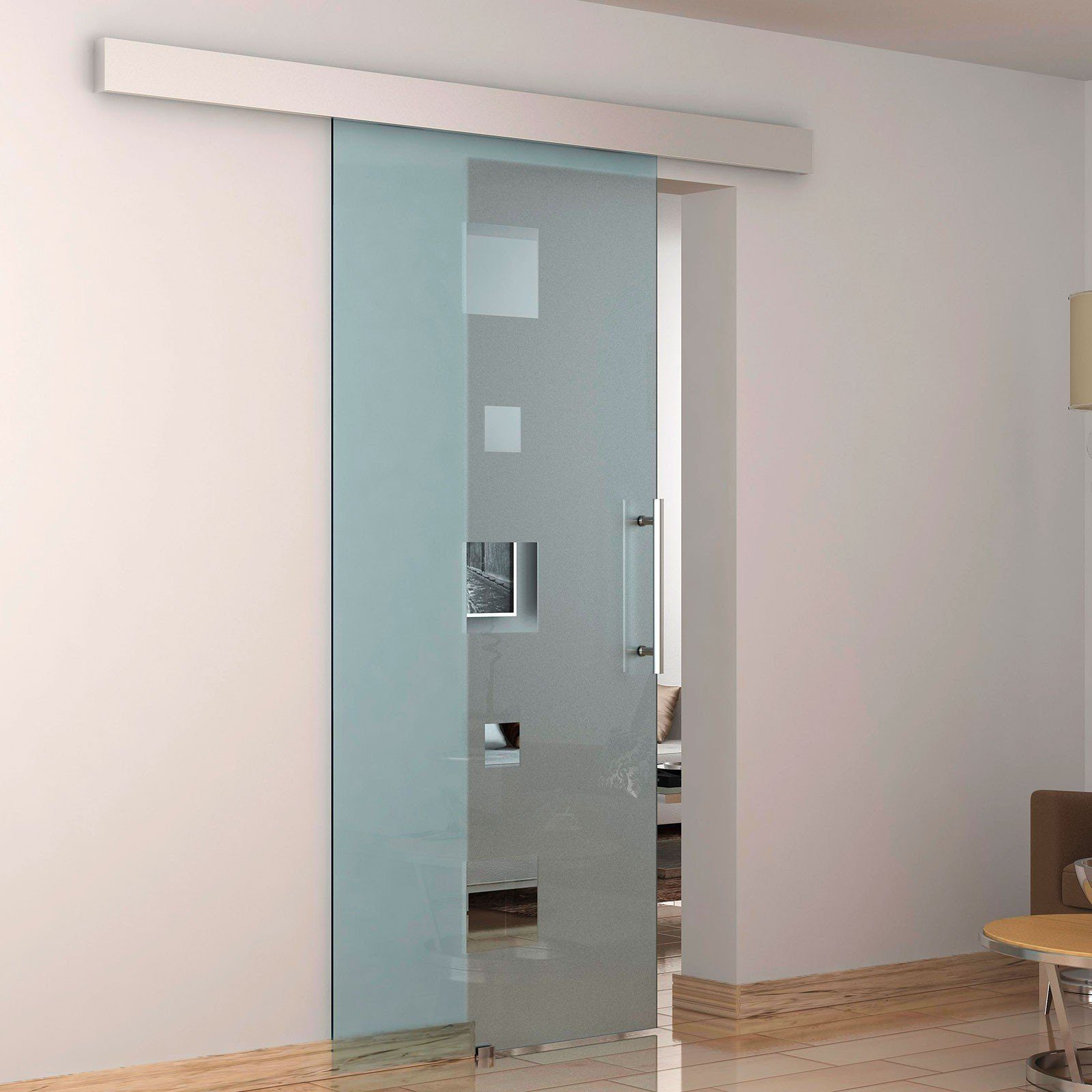 Fischer und Adamek Schiebetür Glasschiebetür Schiebetür Soft-Stop 775x2050 900x2050 1025x2050 Omega