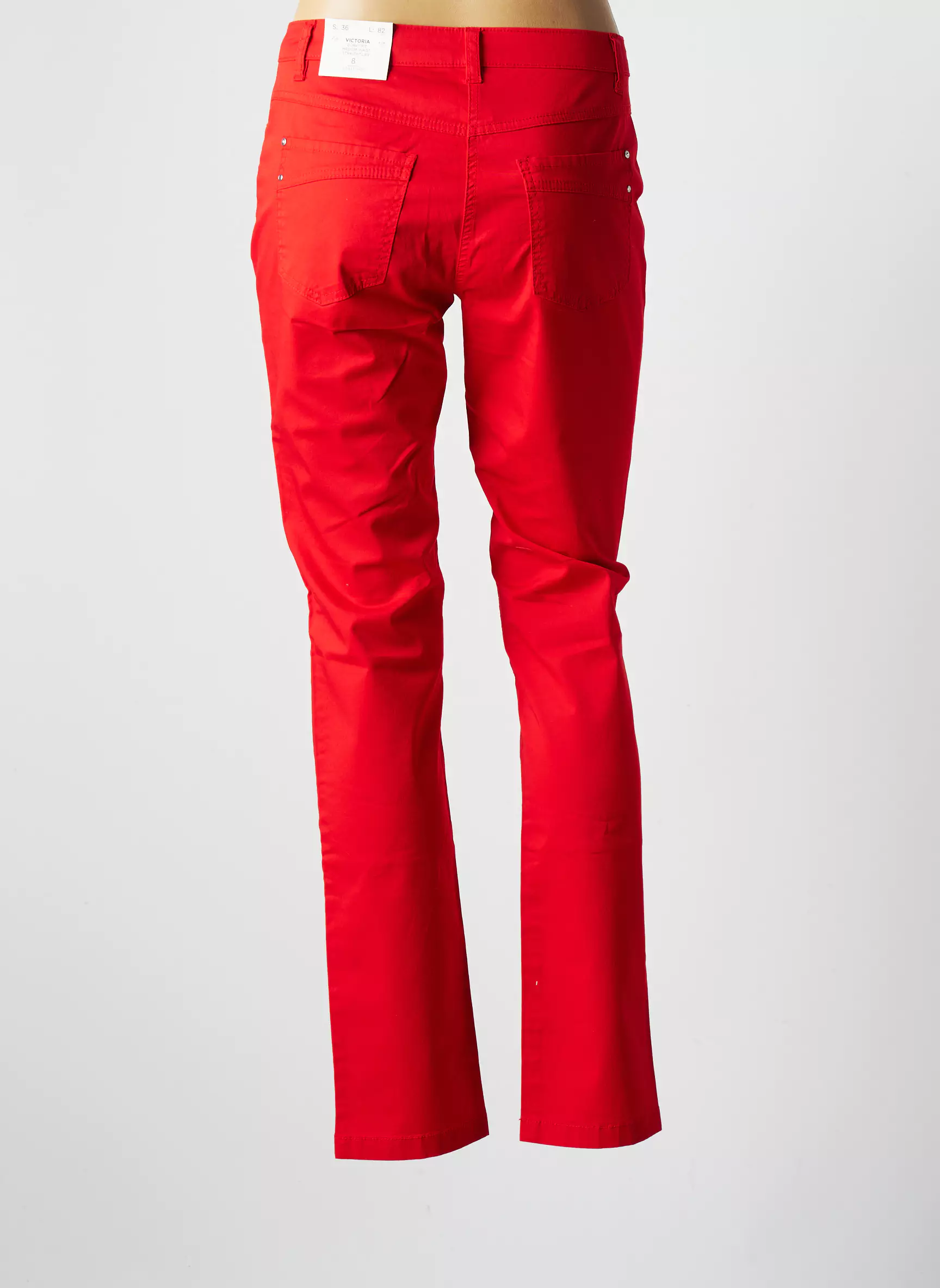 Brandtex Pantalons Droits Femme couleur rouge