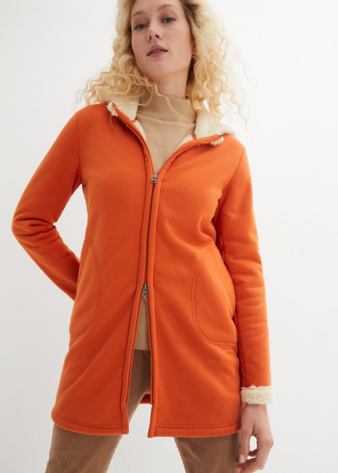 Sweatjacke mit Teddyfell