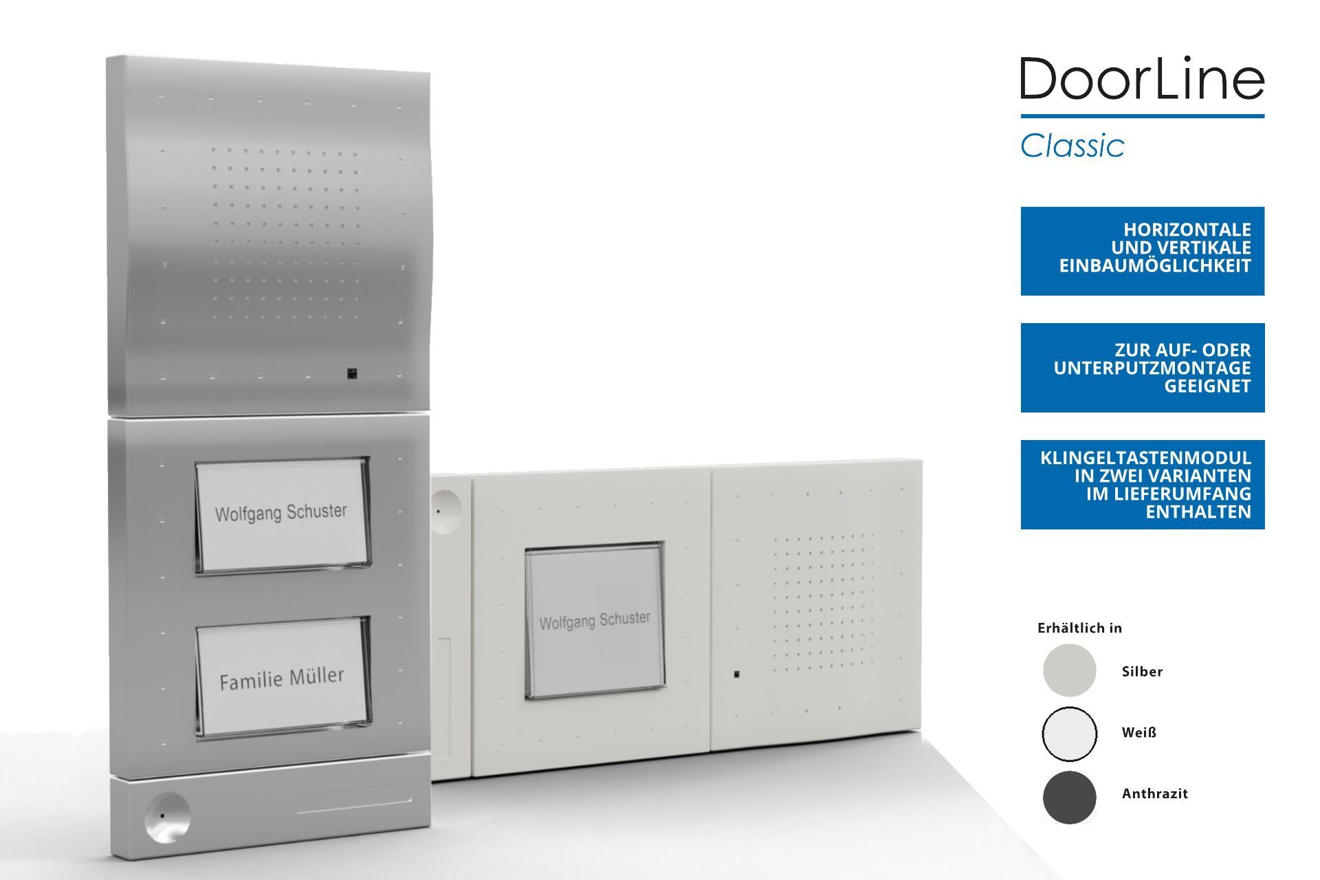 DoorLine Classic Smart Home Türklingel (direkt auf´s Telefon, Weiterentwicklung T01/02)