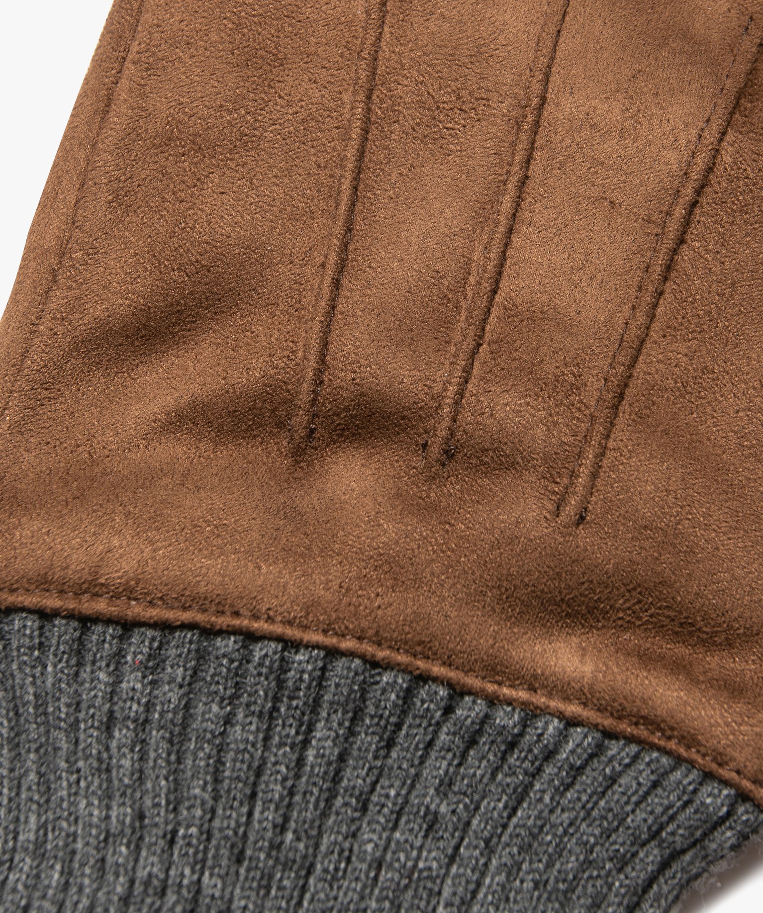 Gants homme en suédine unie marron | GEMO